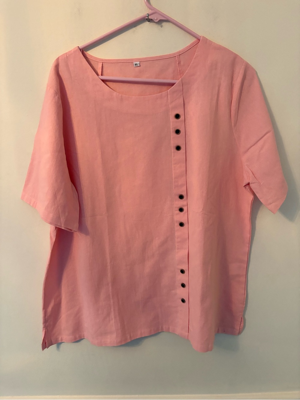 Women's Pink Cotton Short Sleeve Top Size XL - so Pretty - Excellent Condition